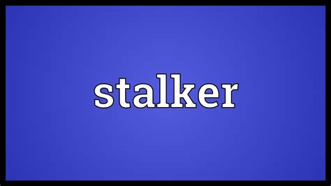 synonyms for stalker|Stalker Definition & Meaning .